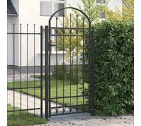 vidaXL Fence Gate Grey 102 x 200 cm Steel