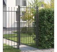 vidaXL Fence Gate HORST 100 x 175 cm Metal Black Lockable