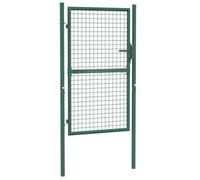 vidaXL Fence Gate Steel 100x150 cm Green, Green