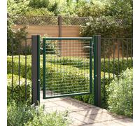 vidaXL Fence Gate Steel 100x75 cm Green, Green