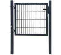 vidaXL Fence Gate Steel Anthracite 100x100 cm