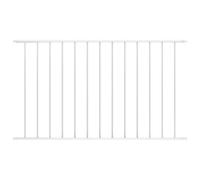 vidaXL Fence Panel 1.7x1 m Powder Coated Steel White