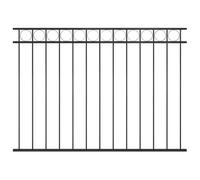 vidaXL Fence Panel Assen Steel 1.7x1.2 m Black