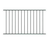 Vidaxl Fence Panel Powder-Coated Steel 1.7X0.75 M Anthracite