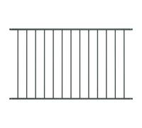 vidaXL Fence Panel Powder-coated Steel 1.7x0.75 m Anthracite UK