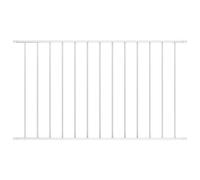 vidaXL Fence Panel Powder-coated Steel 1.7x1.25 m White UK