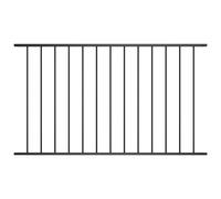 vidaXL Fence Panel Powder-coated Steel 1.7x1 m Black NEW