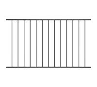 vidaXL Fence Panel - Powder-Coated Steel, Black, Weather-Resistant, 170x100 cm, Garden Barrier