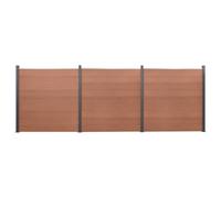 vidaXL Fence Panel Set Brown 526x186 cm WPC