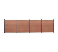 vidaXL Fence Panel Set Brown 699x186 cm WPC
