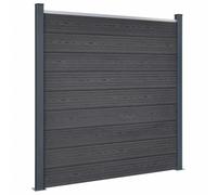 Fence Panel Set Patio Fence Board Garden Fence Post Ending Bar WPC vidaXL