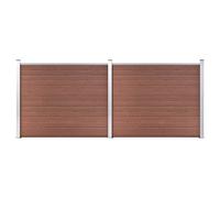vidaXL Fence Panel Set WPC 353x146 cm Brown