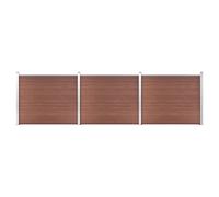vidaXL Fence Panel Set WPC 526x146 cm Brown