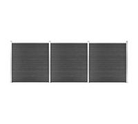 Vidaxl Fence Panel Set Wpc 526X186 Cm Black