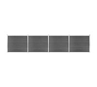vidaXL Fence Panel Set WPC 699x146 cm Black