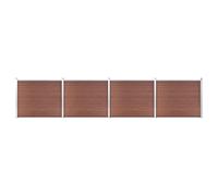 vidaXL Fence Panel Set WPC 699x146 cm Brown