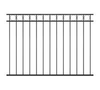 Vidaxl Fence Panel Steel 1.7X1.2 M Black