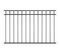 Vidaxl Fence Panel Steel 1.7X1 M Black