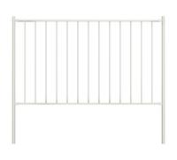 vidaXL Fence Panel with Posts Powder-coated Steel 1.7x1.25 m White