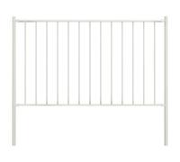 vidaXL Fence Panel with Posts Powder-coated Steel 1.7x1.25 m White UK