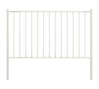 vidaXL Fence Panel with Posts Powder-coated Steel 1.7x1 m White