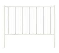 vidaXL Fence Panel with Posts Powder-coated Steel 1.7x1 m White