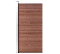 vidaXL Fence Panel Garden Barrier Outdoor Edging Fence Wall Garden Fence Panel Fencing Privacy Outdoor Balcony WPC 95x186 cm Brown