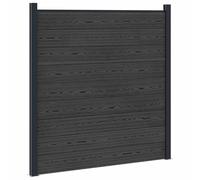 vidaXL Fence Panel WPC and Aluminium Black
