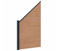 vidaXL Fence Panel WPC and Aluminium Brown