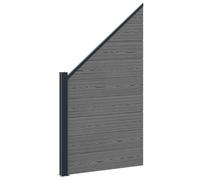 vidaXL Fence Panel WPC and Aluminium Grey