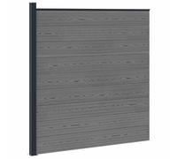 vidaXL Fence Panel WPC and Aluminium Grey