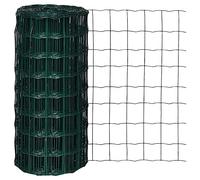 vidaXL Fence Panels PVC-Coated Iron Green