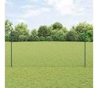 Fence Post 200cm Green Painted Steel Cylindrical Outdoor 11-Pack Durable Weather