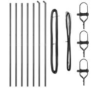 vidaXL Fence Post 7 pcs Grey Steel