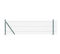 vidaXL Fence Post Green 10 x 0.4 m (40 x 40 mm mesh) Steel and PVC