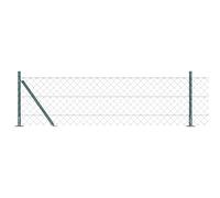 vidaXL Fence Post Green 10 x 0.4 m (60 x 60 mm mesh) Steel and PVC