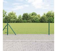 Hexagon Garden Fence Green Metal 0.6x10m UV-Resistant Outdoor Roll Complete Kit