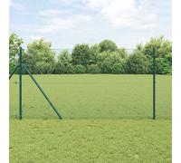 vidaXL Fence Post Green 10 x 1.2 m (16 x 16 mm mesh) Steel and PVC