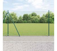 vidaXL Fence Post Green 10 x 1.4 m (25 x 25 mm mesh) Steel and PVC