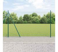 vidaXL Fence Post Green 10 x 1.6 m (60 x 60 mm mesh) Steel and PVC
