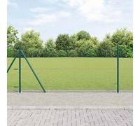 vidaXL Fence Post Green 50 x 0.8 m (13 mm mesh) Steel and PVC