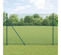 vidaXL Fence Post Green 50 x 1.4 m (12 x 12 mm mesh) Steel and PVC