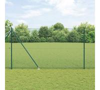 vidaXL Fence Post Green 50 x 1.5 m (12 x 12 mm mesh) Steel and PVC