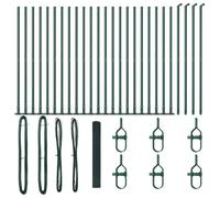 vidaXL Fence Post Green, Garden and Terrace, Modern Steel Enclosure, Durable Out