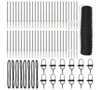 vidaXL Fence Post Grey 100 x 0.5 m (50 mm mesh) Steel and PVC