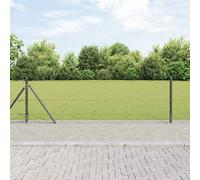 vidaXL Fence Post Grey 25 x 0.5 m (25 mm mesh) Steel