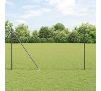 vidaXL Fence Post Grey 25 x 1.6 m (50 mm mesh) Steel and PVC