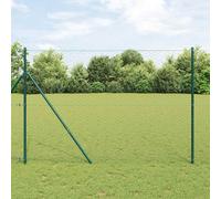 vidaXL Fence Post Grey 50 x 1.5 m (50 mm mesh) Steel and PVC