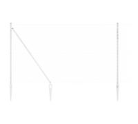 vidaXL Fence Post Silver 10 x 1.5 m (60 x 60 mm mesh) Steel