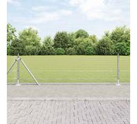 vidaXL Fence Post Silver 100 x 0.5 m (16 x 16 mm mesh) Steel
